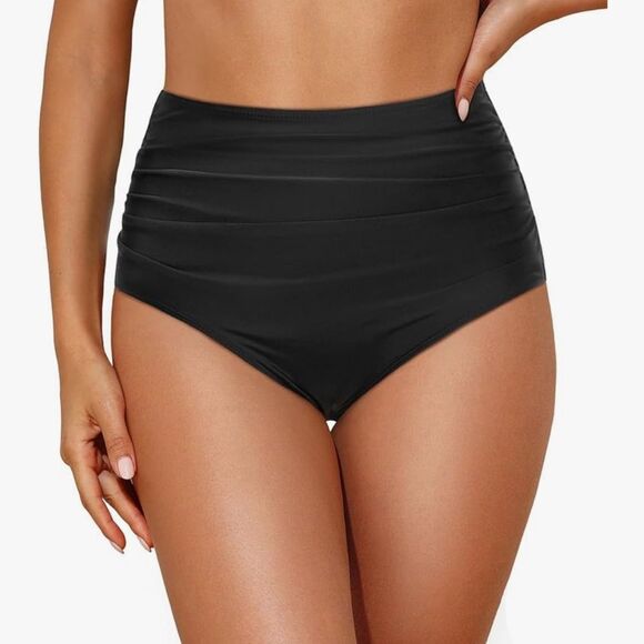 NWT 2 piece swimsuit ruffled flounce top high full coverage bottom NEW XL - Picture 9 of 9